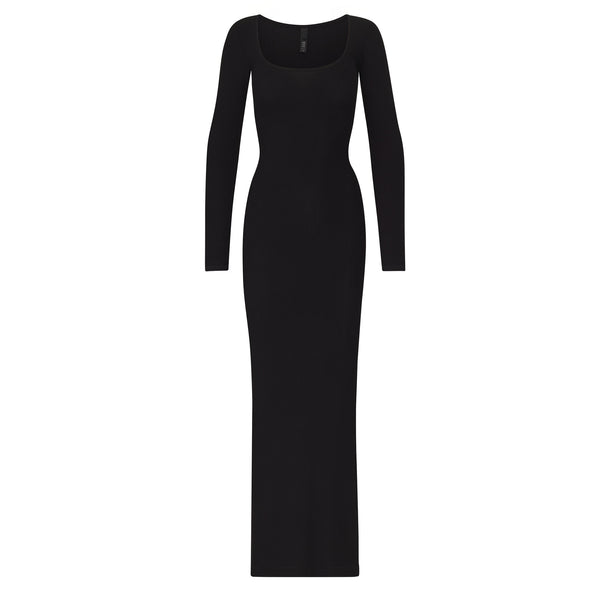 Soft Lounge Long Sleeve Dress - Onyx ...